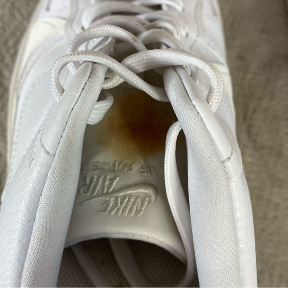 Nike Air Force 1 PLT.AF.ORM DJ9946-100 Womens 9.5 Triple White Running Shoes - Picture 9 of 12